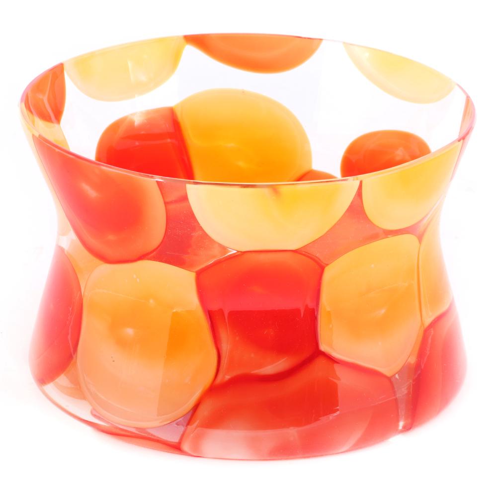 Appraisal: FRATELLI TOSO MURANO ART GLASS NEROX CORSET FORM BOWL WITH