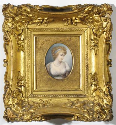 Appraisal: Manner of Richard Cosway Portrait of a lady Oval in