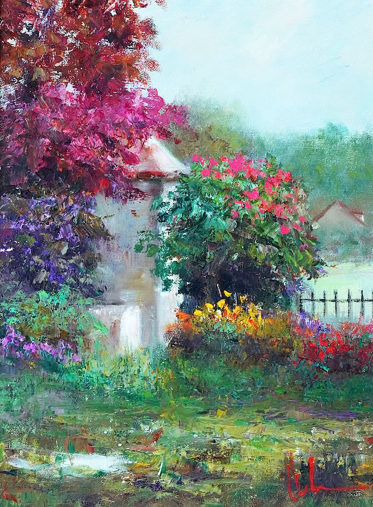 Appraisal: William Troy Acker 'August Colour' Oil Painting William Troy Acker