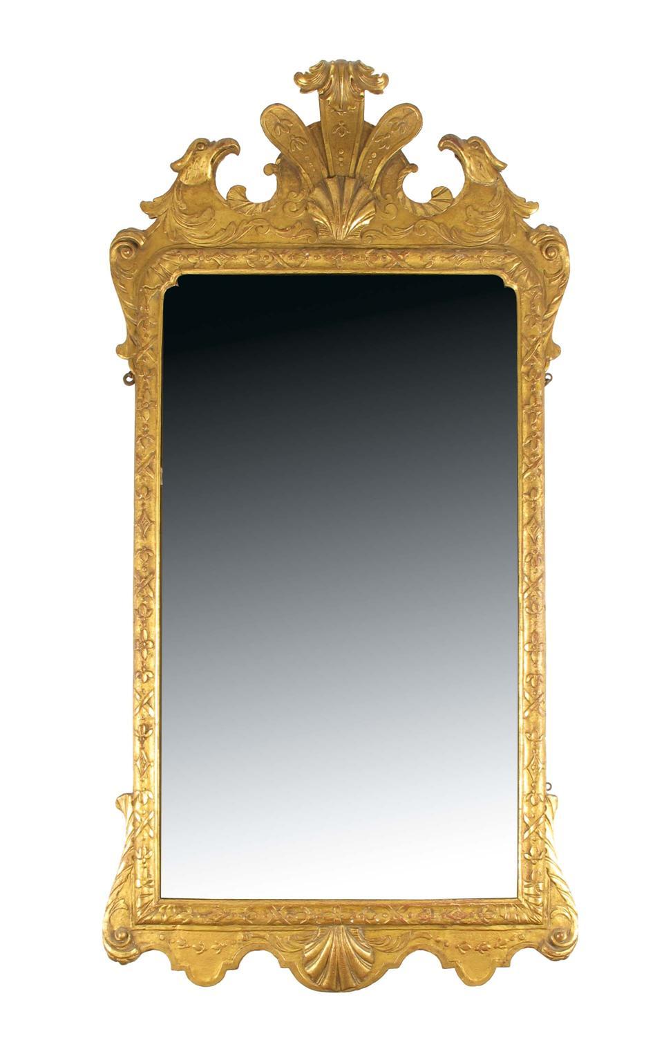 Appraisal: A George I giltwood mirror