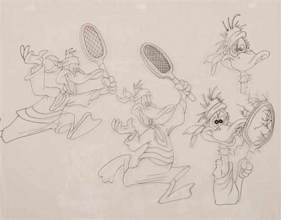 Appraisal: Warner Bros inked animation celluloid of Daffy Duck from the