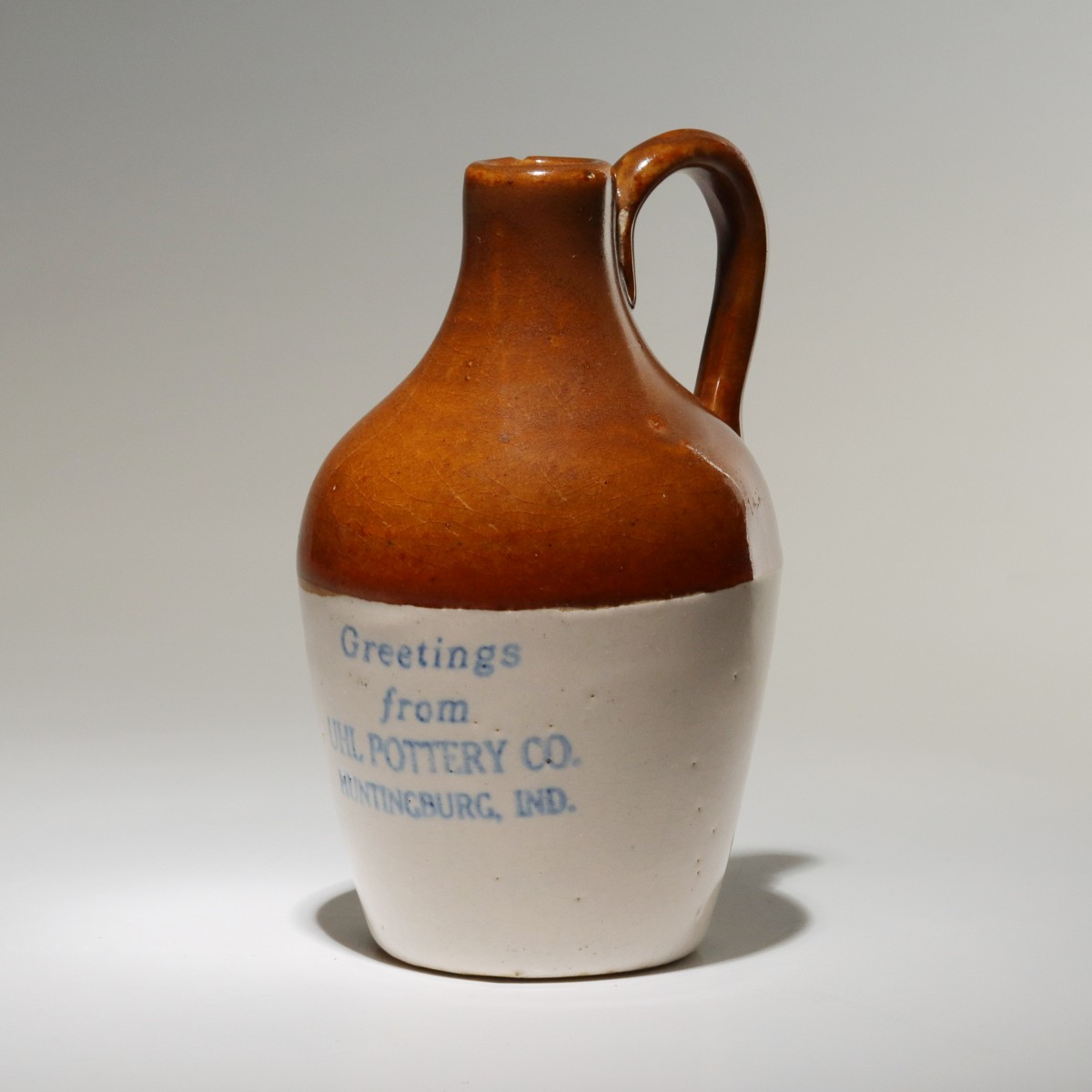 Appraisal: AN UNDATED UHL POTTERY GREETINGS STONEWARE MINI JUG