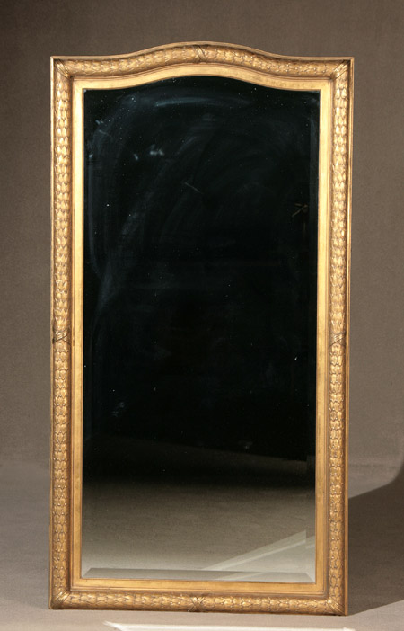 Appraisal: Louis XVI Style Giltwood Mirror th Century Having an arched