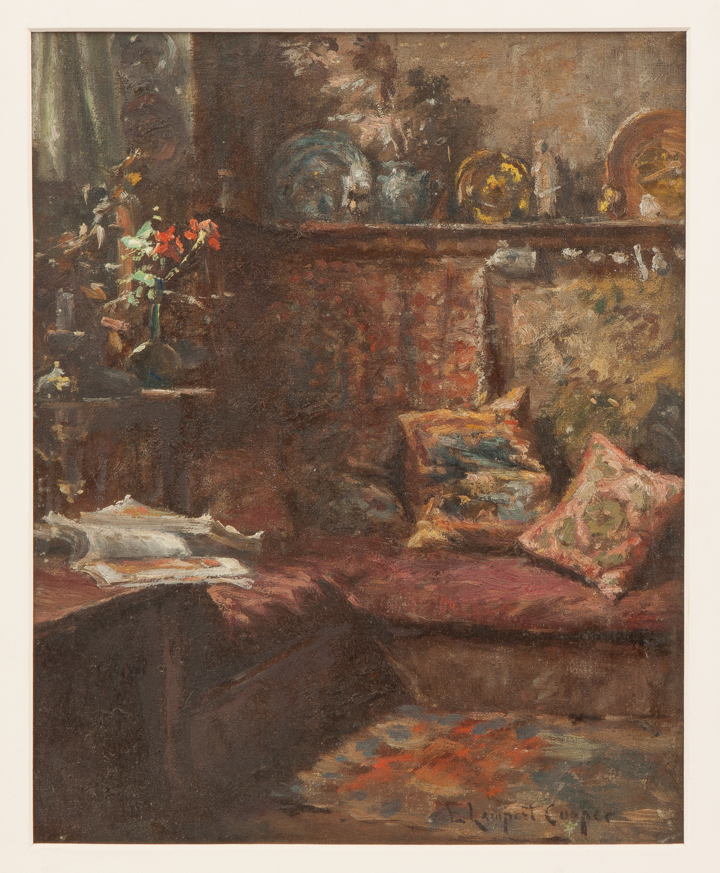 Appraisal: Emma Lampert Cooper American - Interior Scene Sgn lower right