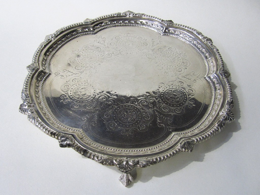 Appraisal: Victorian silver salver London oz