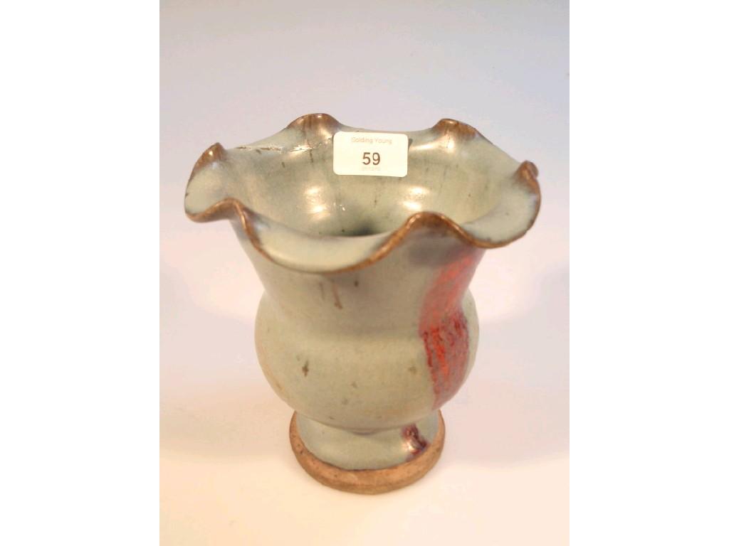 Appraisal: A Chinese Jun ware vase with an everted frill neck