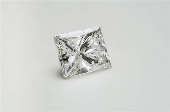 Appraisal: Unmounted Carat Princess-Cut Diamond Approximate measurements x x mm Color