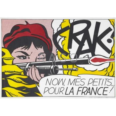 Appraisal: Roy Lichtenstein American - CRAK Offset lithograph in colors Signed