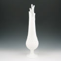 Appraisal: Fenton hobnail milk glass swung vase on stand Unmarked Mint