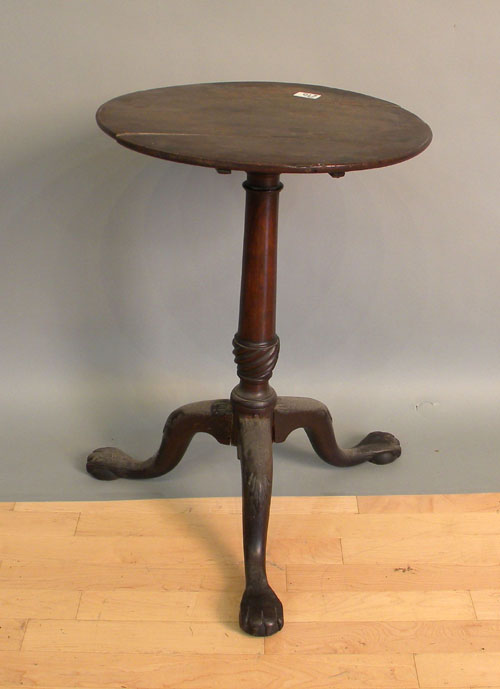 Appraisal: Georgian mahogany candlestand th c h l