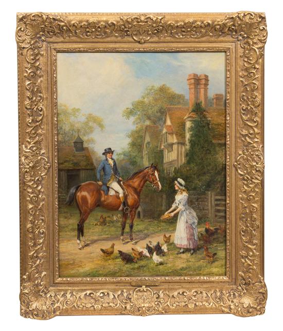 Appraisal: Sale Lot Heywood Hardy British - The Squire's Visit oil