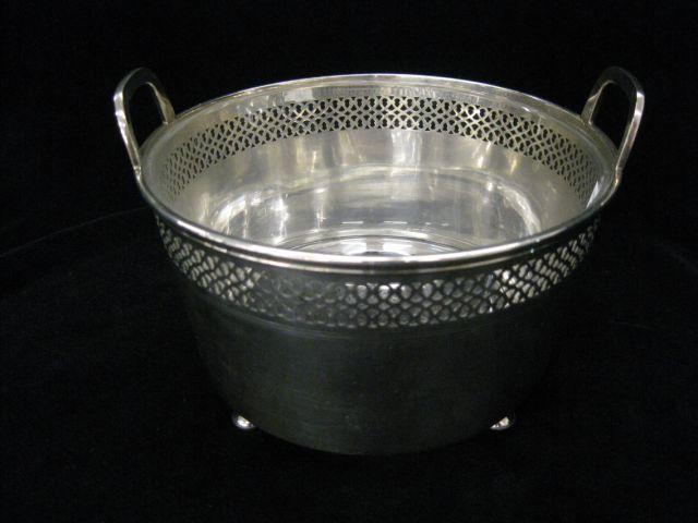 Appraisal: Tiffany Sterling Silver Ice Bucket with crystal liner tall diameter