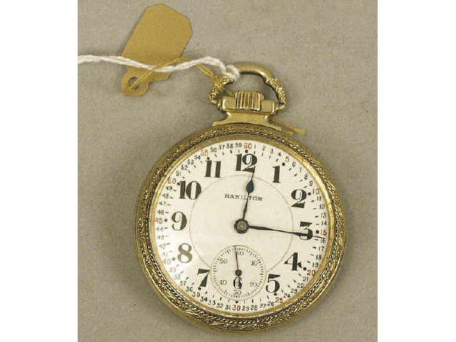 Appraisal: Hamilton jewel size lever set railroad open face pocket watch