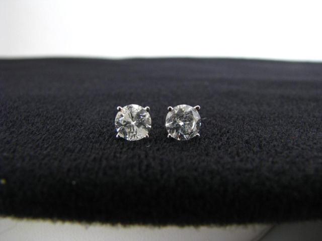 Appraisal: Lady's k WG Diamond Stud Earrings ct TW screw backs