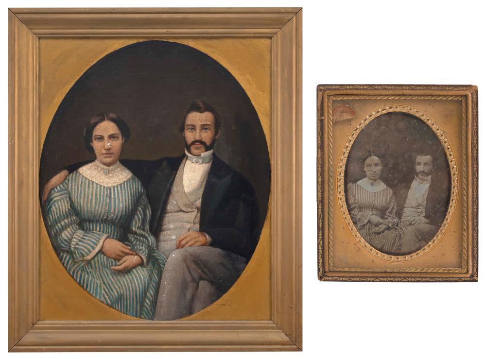 Appraisal: HAROLD DUNBAR MASSACHUSETTS - PORTRAIT OF CHARLES C AND ALICE