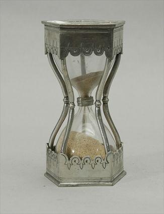 Appraisal: Pewter Cased Hourglass