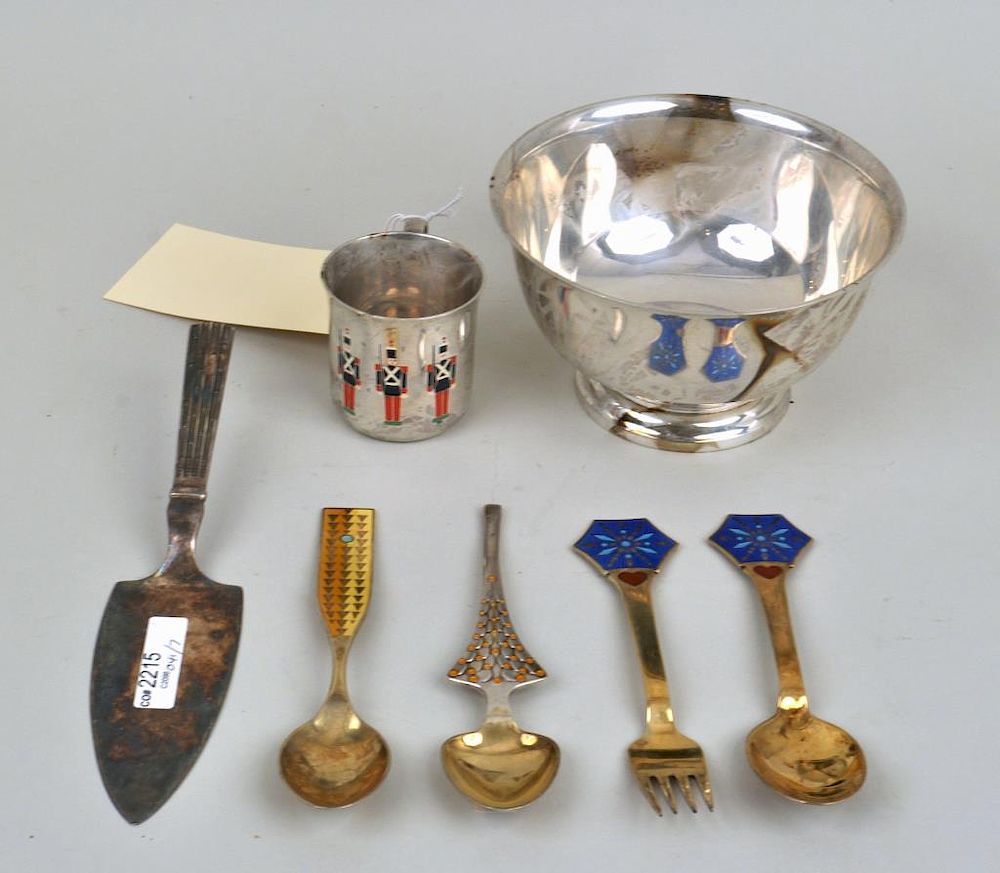 Appraisal: Estate Group Seven Sterling Items including a Tiffany child's cup