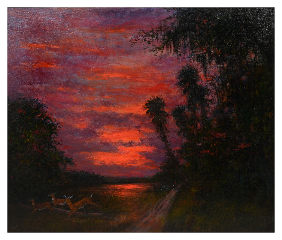 Appraisal: MCLENDON Roy American th Century Florida Highwaymen fire sky backwaters