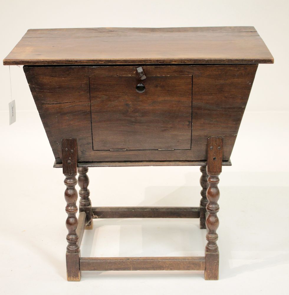 Appraisal: English Oak Dough Bin on Stand H x W x