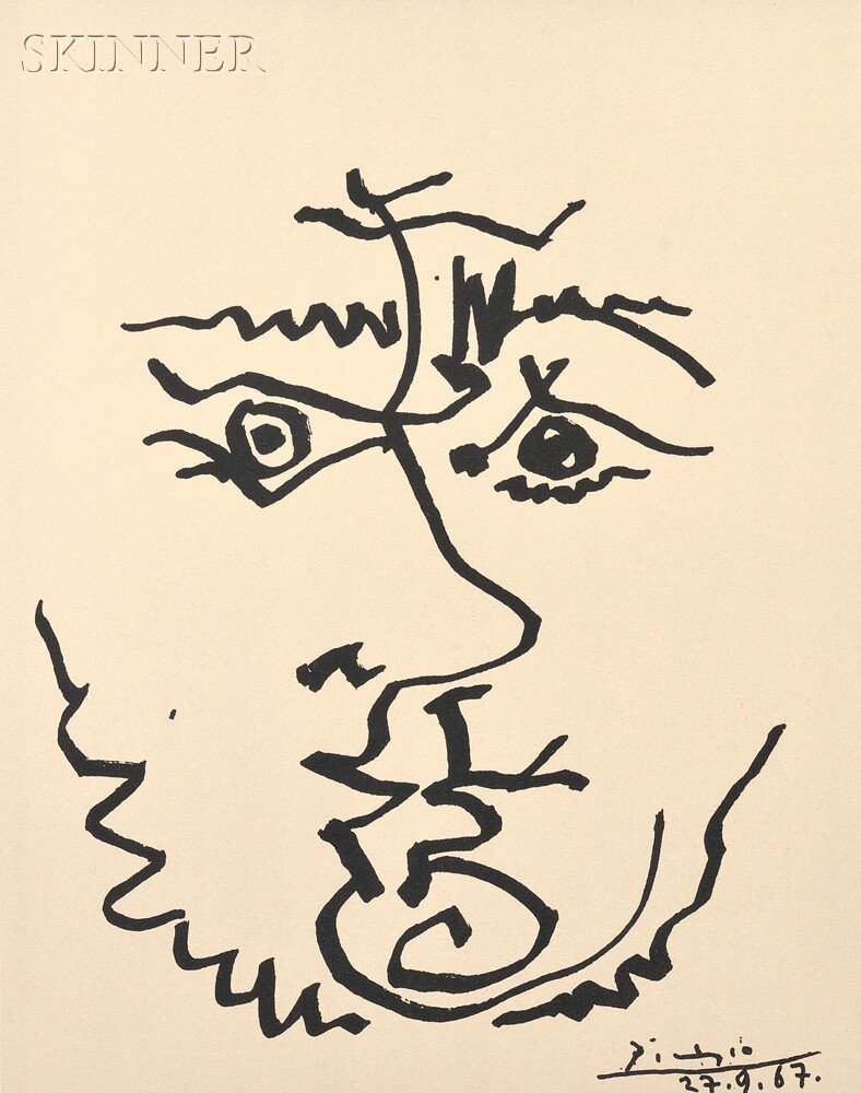 Appraisal: After Pablo Picasso Spanish - Visage edition of Signed or