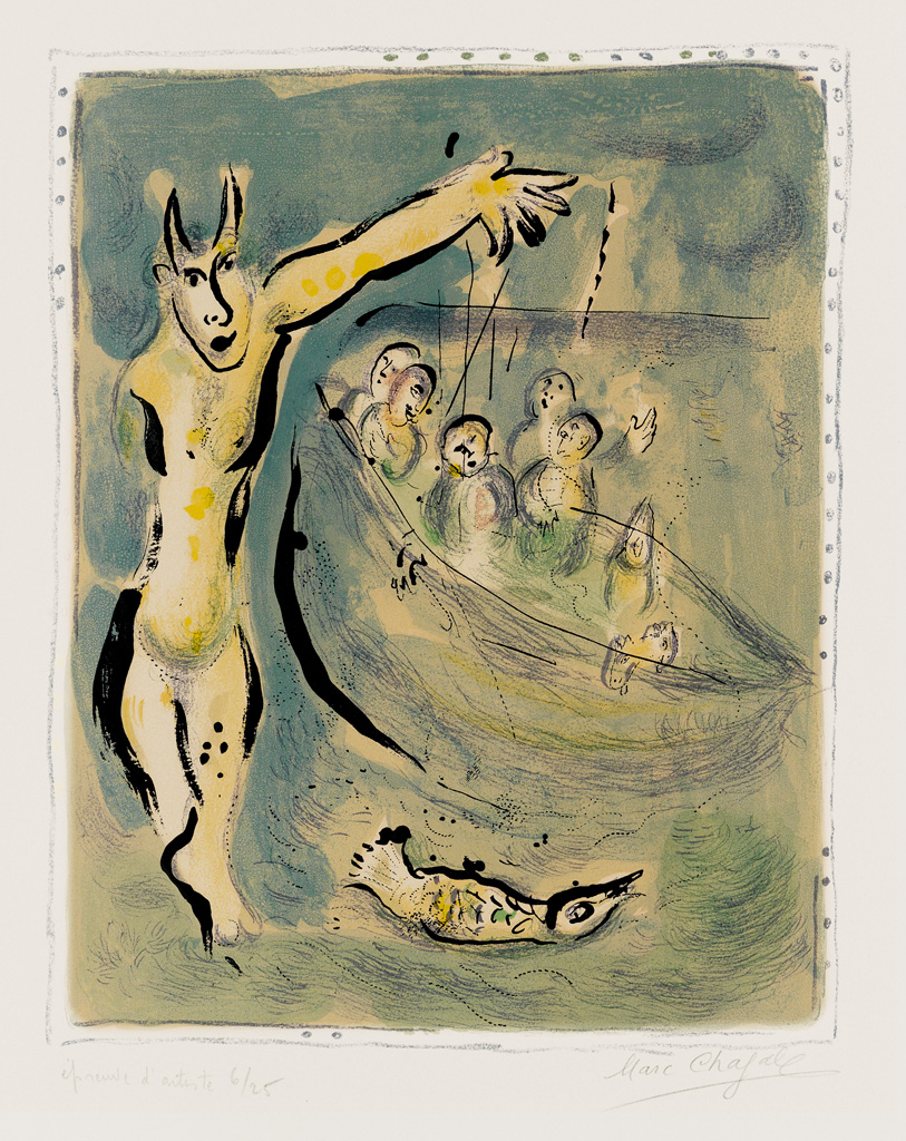 Appraisal: MARC CHAGALL Pr s des eaux d'Aulis blanches Color lithograph