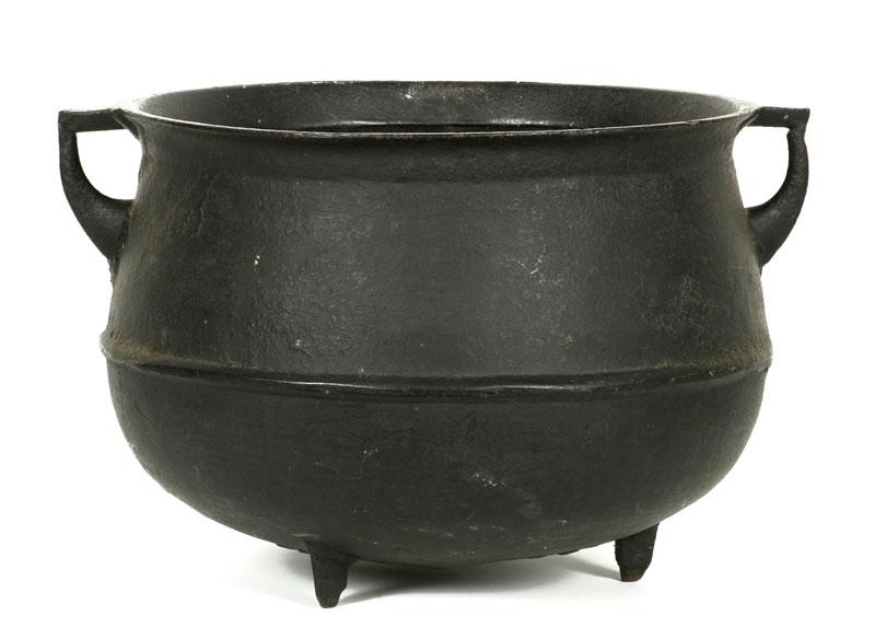 Appraisal: - th C Black Cast Iron Kettle th Century black