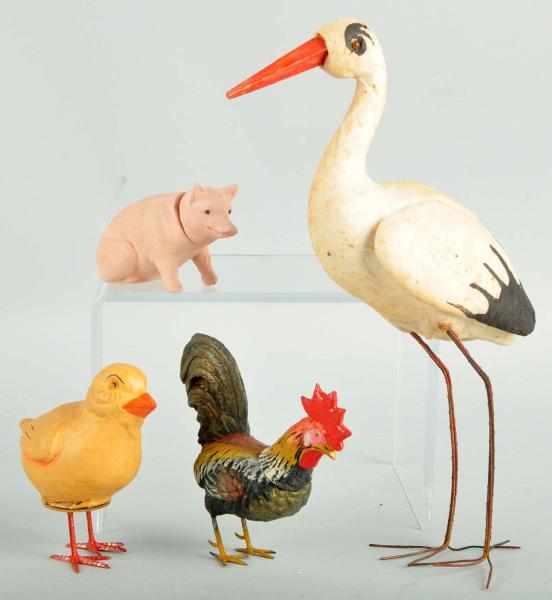 Appraisal: Lot of Candy Containers Description Includes one large stork one