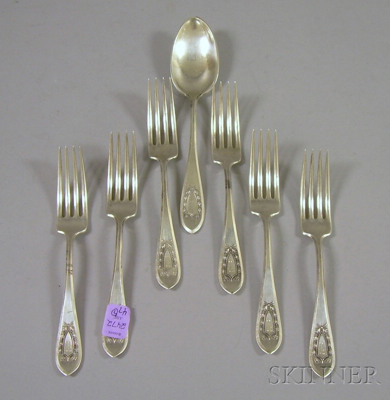 Appraisal: Seven International Silver Company Sterling Silver Flatware in Napoleon Pattern