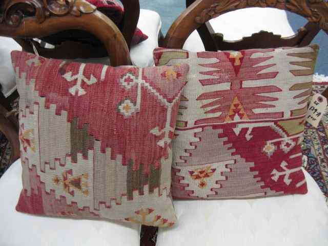 Appraisal: Pair of Pillows made from persian rugs