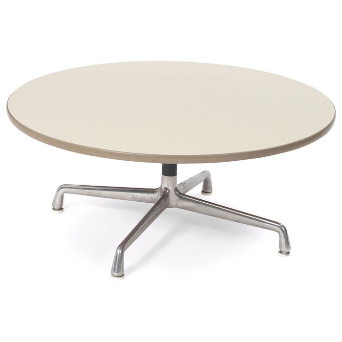 Appraisal: Eames Aluminum Group coffee table by Herman Miller round off-white