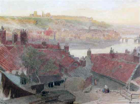 Appraisal: Albert Goodwin - watercolour 'Whitby' signed and dated ' x