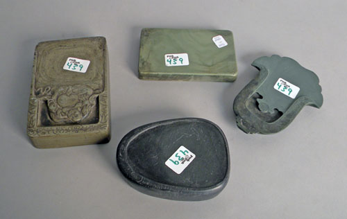 Appraisal: Four Contemporary Chinese inkstones