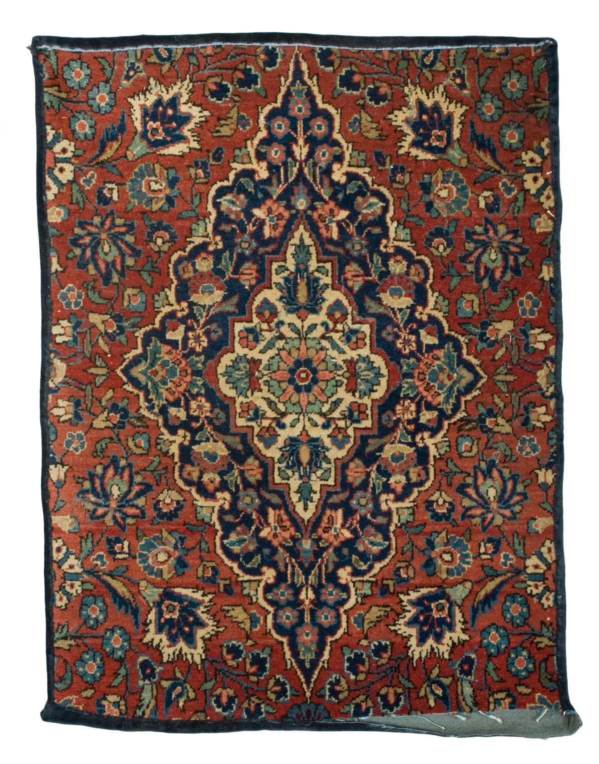 Appraisal: KASHAN CARPET FRAGMENT CENTRAL PERSIA CIRCA NOW IN THE FORM