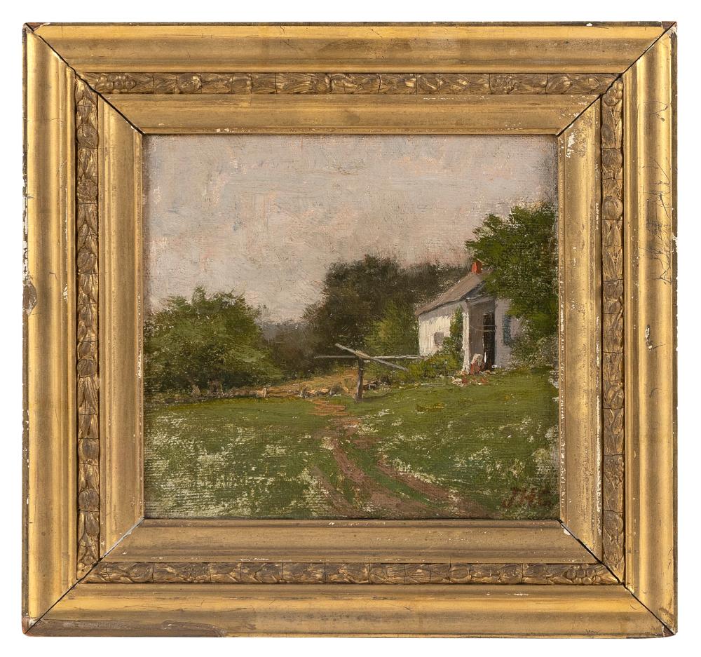 Appraisal: ATTRIBUTED TO JOSEPH H GREENWOOD MASSACHUSETTS - VERDANT LANDSCAPE WITH