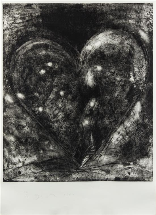 Appraisal: Sale Lot Jim Dine American b Etching Heart etching Pace