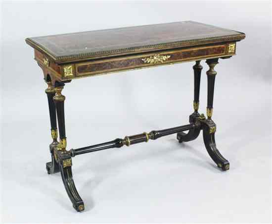 Appraisal: Lamb of Manchester A Victorian ormolu mounted ebony and thuya