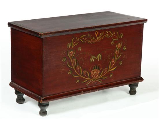 Appraisal: DECORATED BLANKET CHEST Attributed to Valentine Yoder Sugarcreek Tuscarawas County