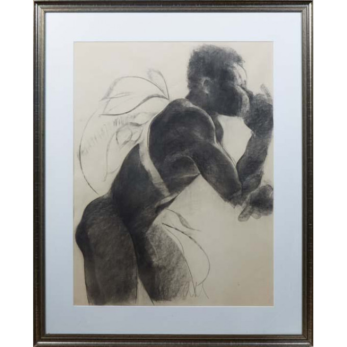 Appraisal: George Valentine Dureau - New Orleans African American Nude Blowing