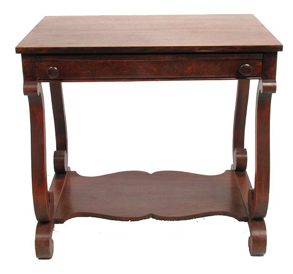 Appraisal: An American mahogany writing desk height in width in depth