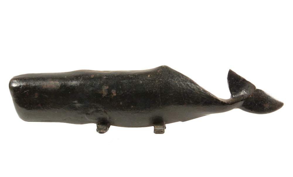 Appraisal: WHALE DOORSTOP - th c Cast Iron Doorstop in the