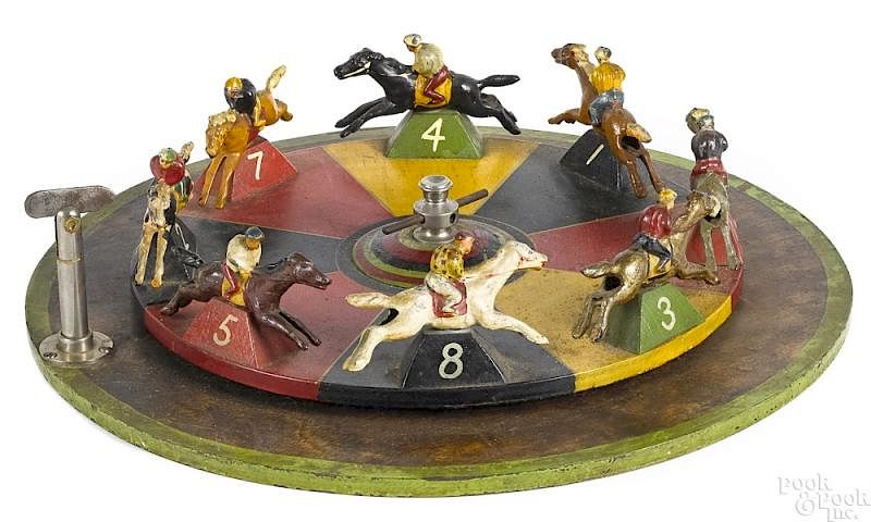 Appraisal: Roulette race horse game Roulette race horse game having painted