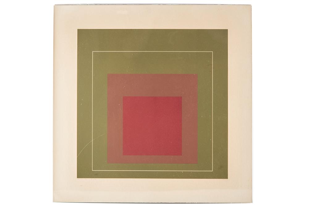 Appraisal: JOSEF ALBERS - WHITE LINE SQUARES lithograph in colors on