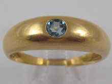 Appraisal: A French hallmarked ct gold ring set with an aquamarine