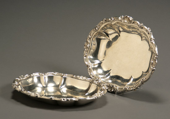 Appraisal: Pair of George IV Silver Open Vegetable Dishes William Ker