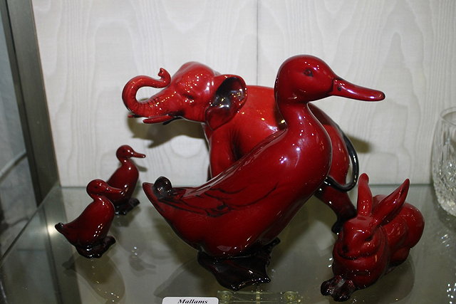 Appraisal: A ROYAL DOULTON FLAMBE MODEL ELEPHANT cm across and four