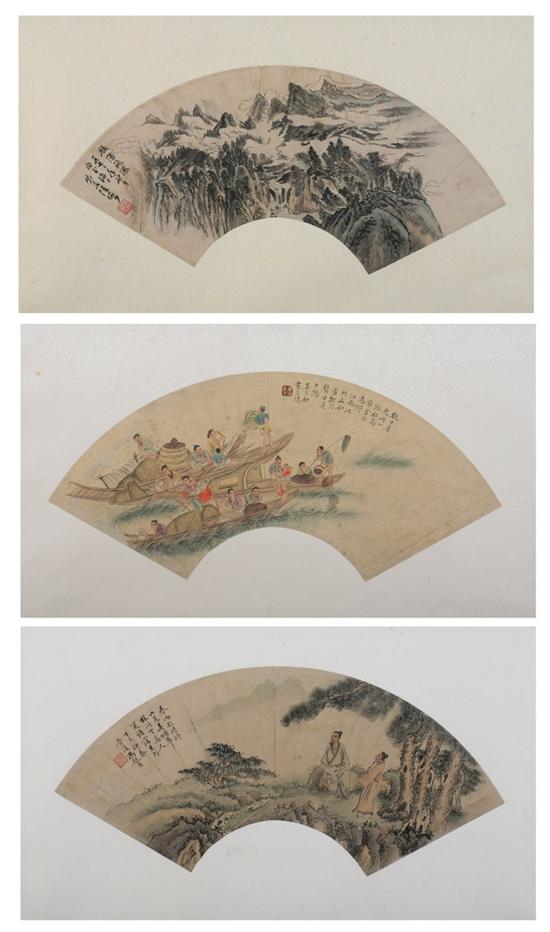 Appraisal: AFTER LU YANSHAO Chinese - MOUNTAINOUS LANDSCAPE ink and color