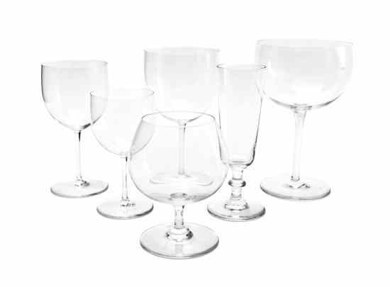 Appraisal: A Set of Baccarat Stemware comprising waters large wines small