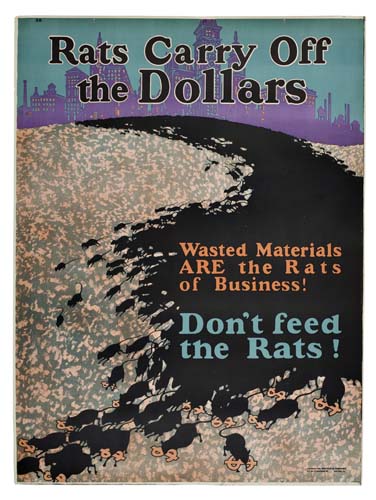 Appraisal: ANONYMOUS RATS CARRY OFF THE DOLLARS x inches Mather Company