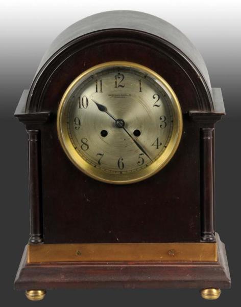 Appraisal: Bailey Banks Biddle Wooden Shelf Clock Description Time and strike