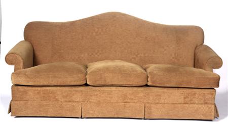 Appraisal: A late th century three seat sofa serpentine back over